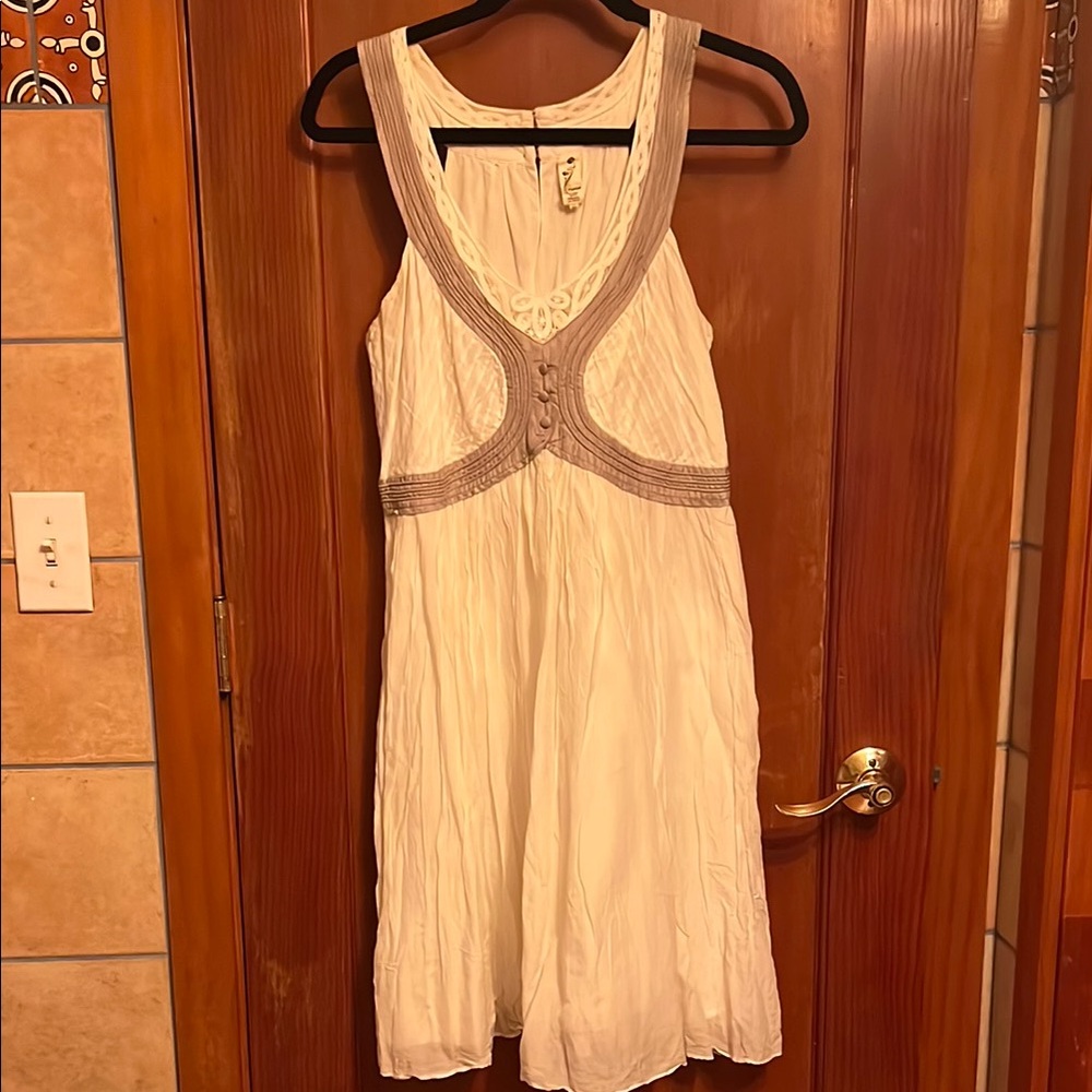 Floreat Ivory Textured Dress